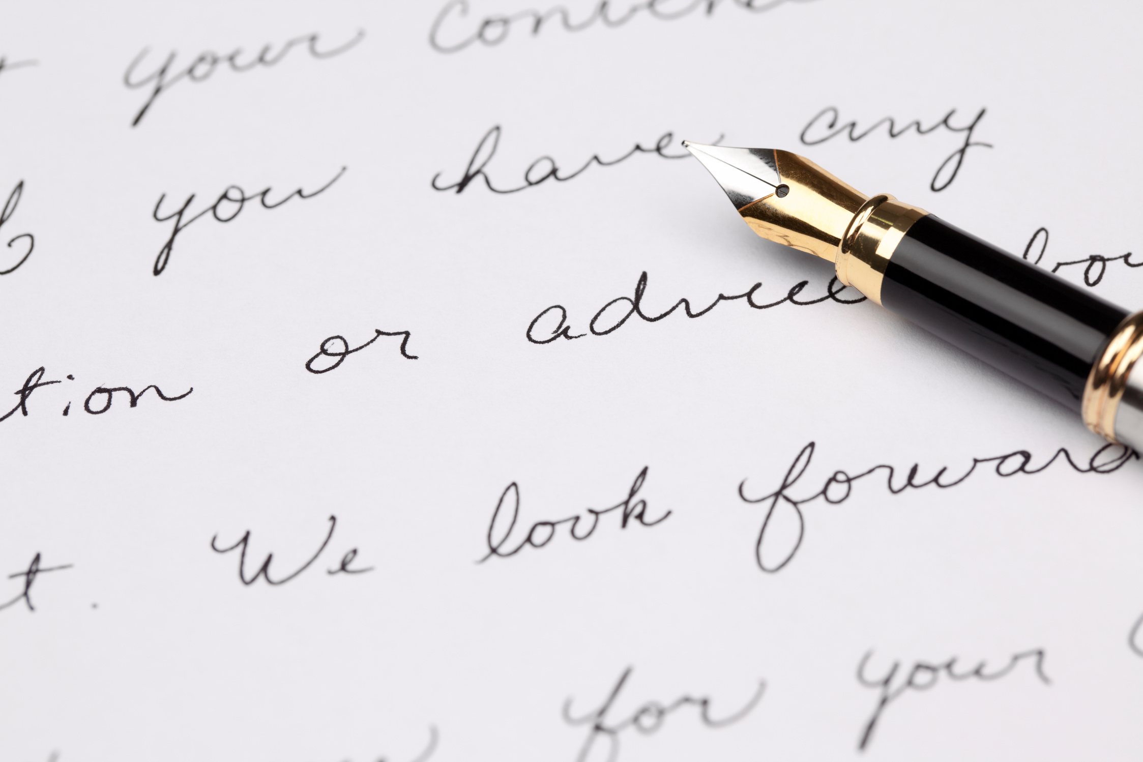 Writing a Letter with Fountain Pen